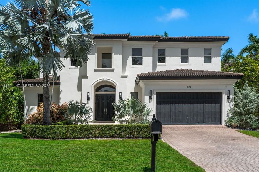 Located in the exclusive, guard-gated town of Golden Beach, this elegantly fully renovated 2-story home offers
luxury living at its finest. Set only a short distance from the Golden Beach’s residents-only private beach, this
7BD/6.5BA features custom millwork, Italian porcelain & wide-plank wood floors, a Mia Cucina kitchen, smart
home tech, impact glass, and designer lighting. The floorplan includes 4 bedrooms upstairs, 2 ensuite bedrooms +
staff room downstairs, ideal for families or entertaining. The resort-style pool + spa, summer kitchen, and covered
terrace for 10 complete this rare offering in South Florida’s most coveted beachfront community.