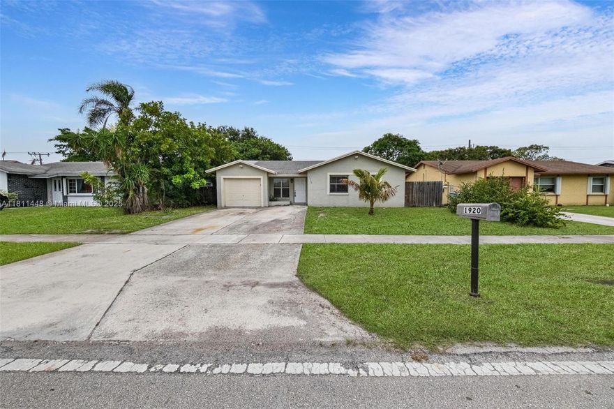 Charming 3-Bedroom, 2-Bathroom Home with 1-Car Garage in Pompano Beach
This move-in ready home is perfect for a new family ready to start their next chapter! Featuring three comfortable bedrooms, two full bathrooms, and a one-car garage, this property offers both functionality and charm. Conveniently located just a short drive from the famous Pompano Beach, major highways, great shopping, and dining options—this home combines coastal living with everyday convenience.
Don’t miss this opportunity—schedule your showing today!