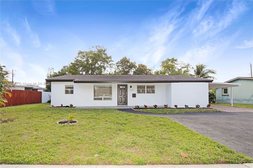 Welcome to your dream home in the heart of Deerfield Beach! This beautifully upgraded 3-bedroom, 2-bathroom single-family home boasts modern elegance and comfort. The completely remodeled kitchen showcases sleek cabinetry, quartz countertops, and stainless steel appliances. Both bathrooms have been tastefully updated with contemporary finishes. A versatile den area offers additional space, perfect for a home office, playroom, or guest area. Enjoy the Florida lifestyle with a spacious backyard ideal for entertaining. Conveniently located near I-95, shopping, dining, and just minutes from the beach. This move-in-ready gem is waiting for you—schedule your private tour today! Buyer incentives available.