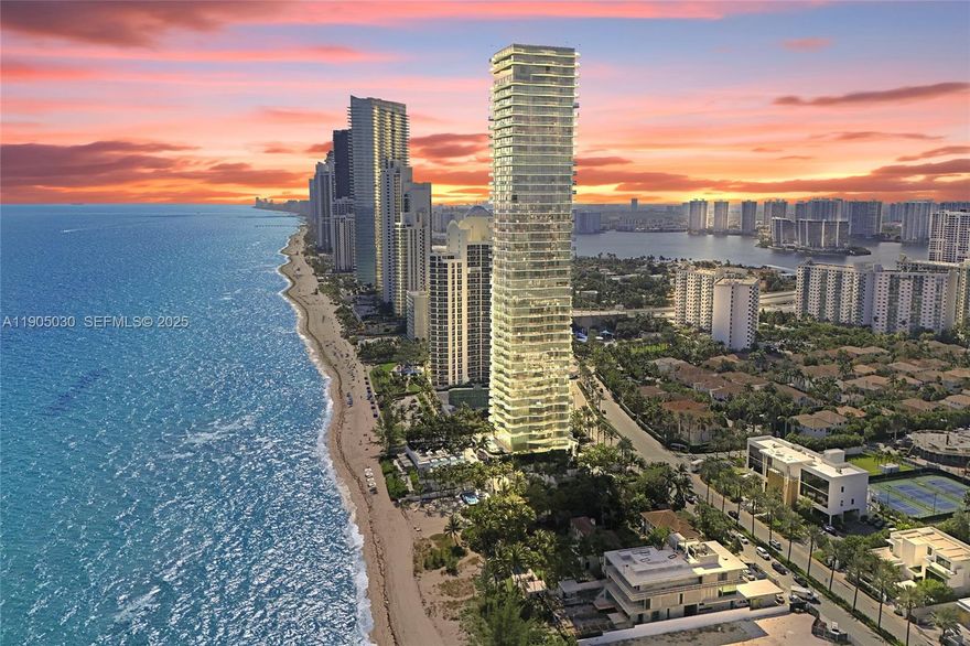 Experience unparalleled luxury in this oceanfront residence at the prestigious Regalia Condominium in Sunny Isles Beach, featuring only one unit per floor. Perched on the 16th floor, this expansive 4-bedroom, 5.5-bathroom condo spans 4,992 sq. ft. of refined living space plus wrap-around balcony, featuring floor-to-ceiling windows, marble floors, and breathtaking 360-degree panoramic ocean and City views. Designed for both elegance and comfort, the unit features a private elevator, top-of-the-line appliances, and sophisticated interior touches, including a cooking island, built-ins, and skylight views. Residents enjoy world-class amenities including 24/7 security, resort-style pool, spa, gym and beach service. This is a rare opportunity to own a slice of coastal paradise in one of Miami’s most iconic buildings.