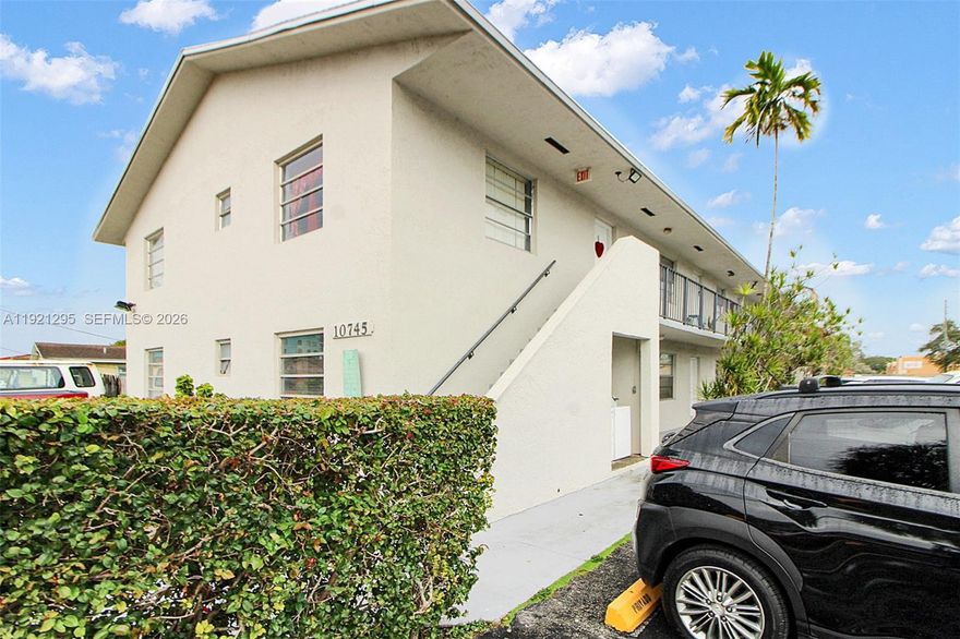 First Time buyers or investors. Excellent Location! 2/1 in Sweetwater.  Just minutes from Florida International University (FIU), Dolphin Mall, International Mall, and major highways. Close to Miami International Airport, schools, restaurants, and shopping centers. Due to the urban growth and the high demand in rental, this condo is perfect for a smart investment opportunity with great potential for value appreciation and steady returns.  Common Laundry Facilities. Budget and reserves are attached. We work with a bank that your buyer can buy with a 15% downpayment instead of 25%. Owner very motivated.