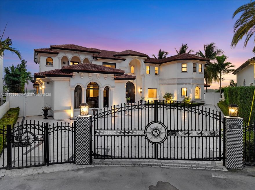 This spectacular waterfront home is located in the prestigious gated community of Eastern Shores. Boasting 7 bedrooms and 8.5 bathrooms, this luxurious property offers 7,729 square feet of living space. The home features floor-to-ceiling 30-foot windows that provide breathtaking views of the water. The interior of the home is tastefully furnished with Roche Bobois French furnishings, adding a touch of elegance to the space. The property also includes stunning amenities such as an infra-red sauna and steam room for ultimate relaxation. Outside, residents can indulge in their spacious backyard, which includes 216 feet of water frontage. The property also features a private 80-foot boat dock with ocean access, as well as a jet ski for water enthusiasts.