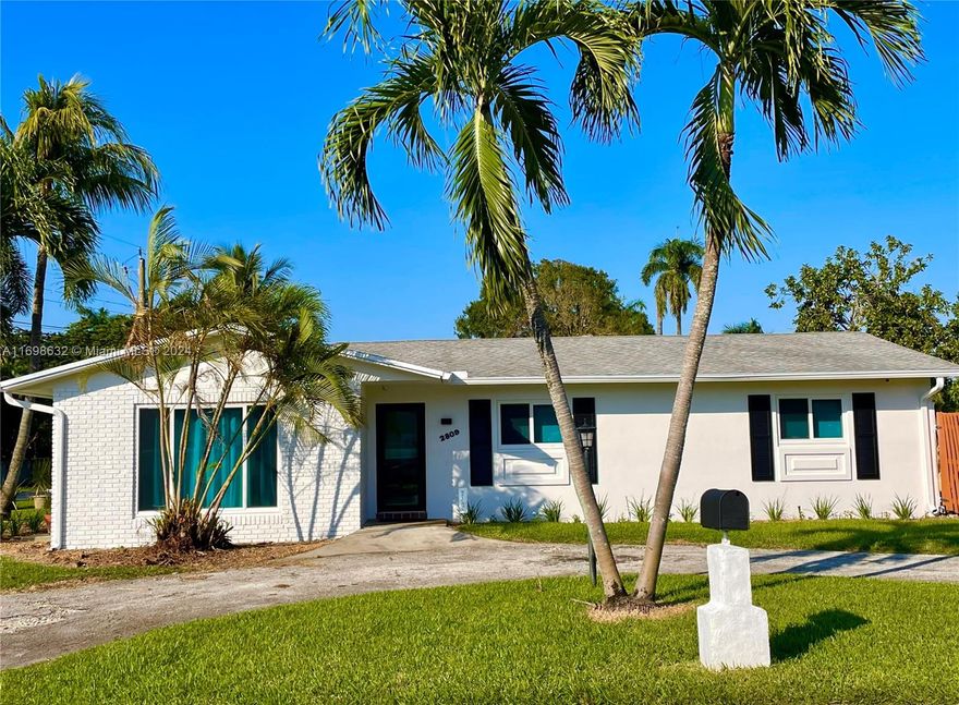 SELLER MOTIVATED! Fabulous waterfront home with ocean access. Fully renovated. 4 wide bedrooms 2 bathrooms. Open concept kitchen with granite counters and stainless steel appliances. Double panel windows and high impact doors making this home secure and very silence inside. Corner unit 11356 Lot size. Great backyard with a fantastic pool water view and dock for a boat 32 feet 1 covered garage.