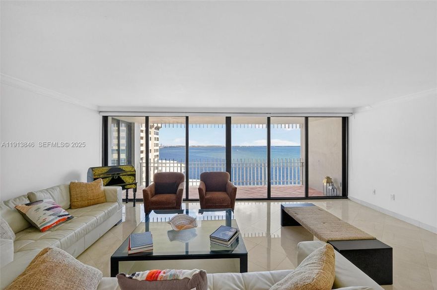 Step into this stunning, sun-filled 2BD/3BA home and be greeted by sweeping views of Biscayne Bay the moment you enter. Wake up to glowing sunrises as you enjoy your morning coffee, and wind down in the evening on your expansive balcony. Enjoy resort lifestyle year-round. Largest 2BD floor plan features gleaming marble floor, impact-resistant windows/doors, redesigned interior, with an, extra room, and extra bath. Nestled in a guard-gated, private island, centrally located in Coconut Grove, with first class amenities including marina, valet, security dog park, children playground, in-house management, heated pools, gym, everything you’d expect from a luxury high-rise. With its perfect location and lifestyle, Grove Isle is a very special place to call home.