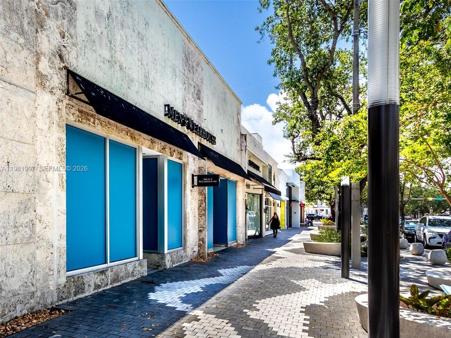 This 5,151 SF retail space is located on famous Miracle Mile in Coral Gables, Florida. The space boasts generous ceiling heights, two entrances, a 2nd floor, additional parking and a magnificent elegant facade with close to 50 feet of frontage on this popular shopping and dining street. This affluent community also is home to multi national corporate headquarters and consulates. Rare opportunity for a large space in the coveted community of Coral Gables, Florida