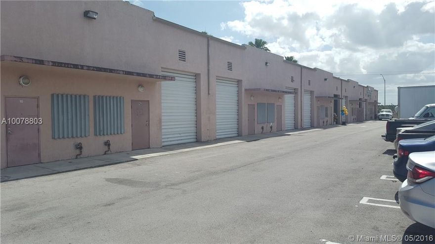 Industrial warehouse with office in industrial park. Located minutes from the turnpike off SW 117 Ave and 162  St. Tenant in place, which can stay or vacate.