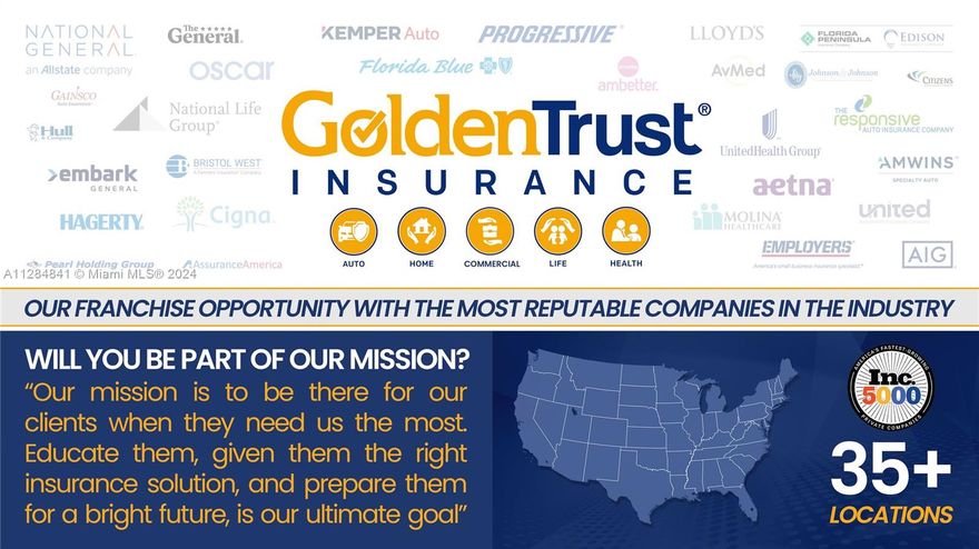 “ Turn-Key Business for Sale”
“ All pre-opening requirements for business compliance including licensing and permits done”
“ Insurance Agency pre-appointed with the leading insurance carriers (30+)”
“ Multiple and Diverse Revenue Streams with Training and Mentorship Included”
“ Invest in a proven business model from a reputable company in the industry”
“ Quick return of investment!”
“ Be your own boss – Entrepreneurship Opportunity!”.