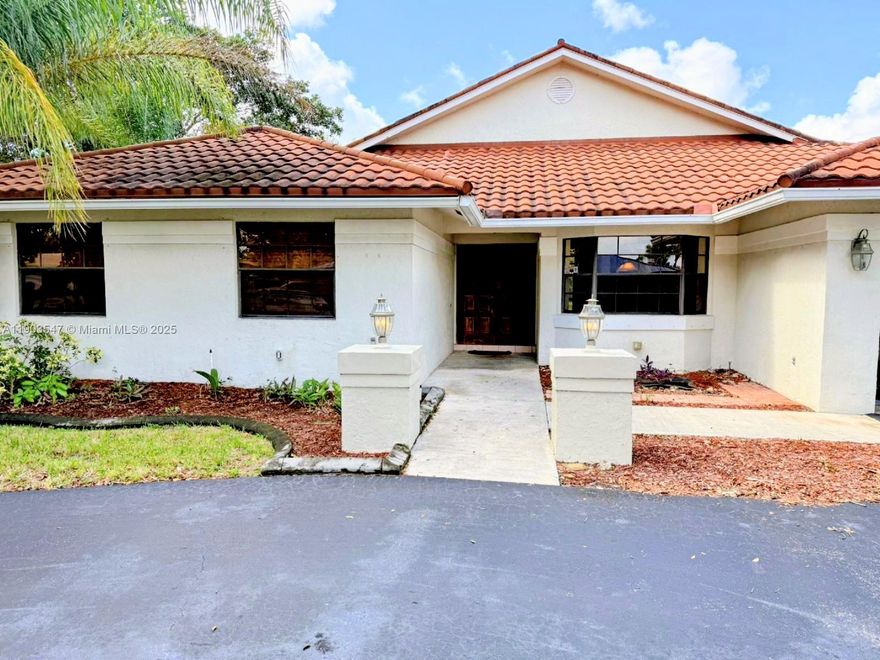 Welcome to this beautifully corner single-family home in the desirable Coral Springs, FL. Approx. 2,100SF on a generous lot. Private fenced yard with a custom pool, built-in stainless steel grill and side burner, and tropical rock garden with play ground—perfect for entertaining or quiet relaxation. 

Waterfront location alongside a golf-course canal. High ceilings with vaulted accents, spacious gourmet eat-in granite kitchen, formal dining room, laundry room, hardwood & tile floors, built-in TV speakers—all the touches of upscale resort living. 

Attached garage and ample parking. Pet-friendly. Call NOW for showings.