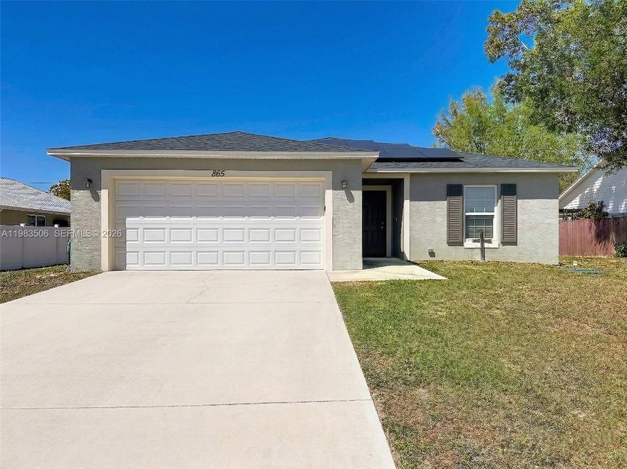 Welcome home to one of Port St. Lucie's most sought-after family-friendly communities, where space, comfort, and smart living come together. This spacious 4-bedroom, 2-bath split floor plan is designed for real family life — with room to spread out, a large private yard perfect for kids and pets, and a flexible fourth bedroom that works beautifully as a home office.

The two-car garage handles all your storage needs, while a separate laundry room keeps daily routines running smoothly. Better yet, impact windows and solar panels mean lower energy bills and added peace of mind — a smart investment in today's market.

Port St. Lucie offers top-rated schools, parks, and easy access to major commuter routes, making this the ideal place to plant roots. Come see it for yourself — this one won't last long. Schedule your private tour today!