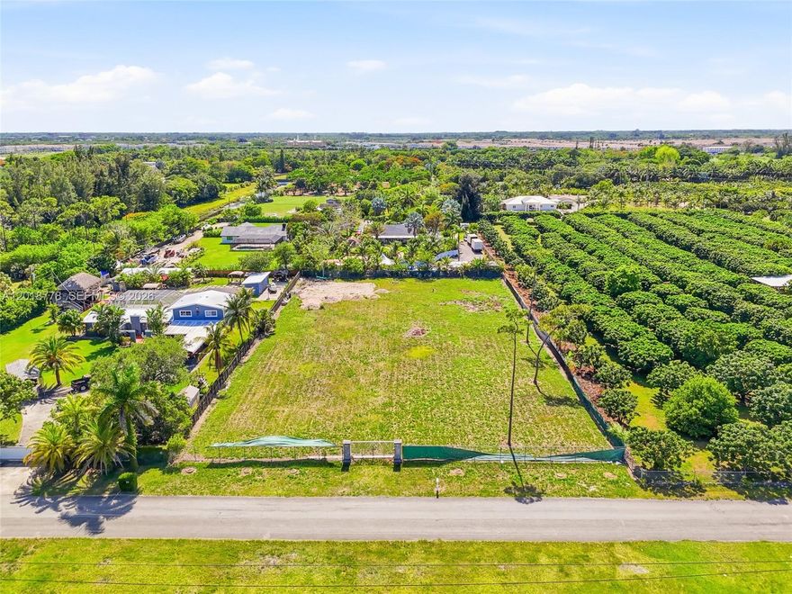 Vacant land opportunity on nearly 1 acre in Miami-Dade near the Redlands, offering endless potential for new construction, investment, or creating a private estate. Located within the Urban Development Boundary and surrounded by multi-million-dollar properties, this flat and well-maintained parcel is ideal for builders, developers, investors, or buyers looking to build their dream home in a rapidly appreciating area. Significant progress has already been completed, including soil study, survey, and permitting work with the city, helping streamline the building process. The property features two wells, installed electricity, no HOA, and plenty of room for boats, RVs, nurseries, agriculture, or future improvements (buyer to verify). Conveniently located minutes from the Florida Turnpike, US1, Publix, shopping centers, Key Largo, Redland Market Village, and the heart of the Redlands. Owner financing available. Motivated seller!