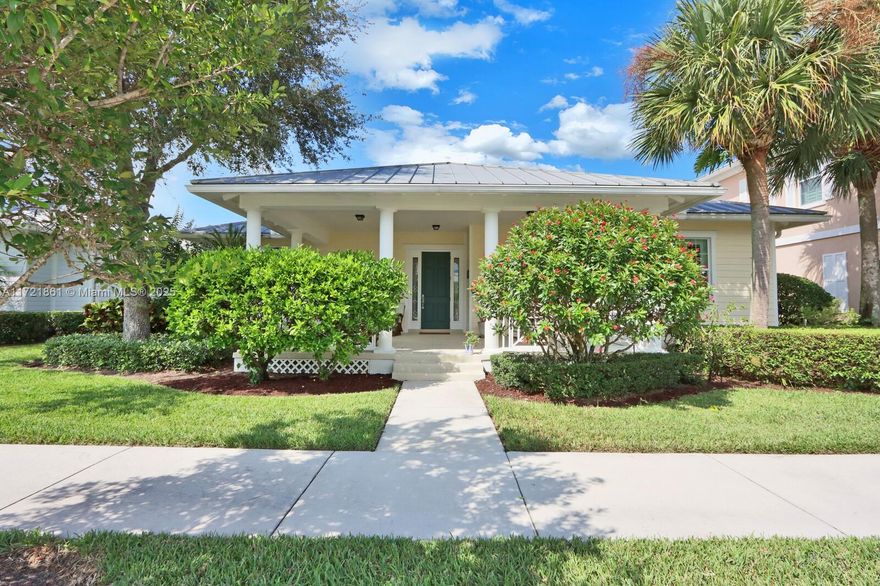 One Story Home in Abacoa’s “Key West” style community. The Sandpiper is one of the most coveted models in the area with 2 beds 2 baths  PLUS DEN, it can easily be converted to a 3rd bedroom. Large, covered porch welcomes you into the bright & spacious great room, ww/ high ceilings, crown molding, plantation shutters, hurricane impact windows. multi-functional chef’s kitchen has everything you need, roll out shelves in the pantry closet & kitchen cabinets, SS appliances, granite countertop. Primary bedroom w/ custom closet, huge master bathroom, whirlpool tub. NORTH SOUTH EXPOSURE lets you enjoy both the welcoming front porch & large lanai with plenty of room to entertain. Mallory Creek residents enjoy a gorgeous clubhouse, 2 swimming pools & fitness center. Owner/Agent  MOTIVATED SELLER