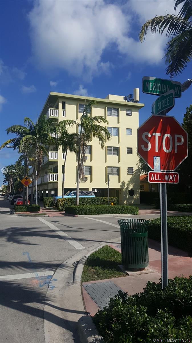 Move in ready condo located right on 9th & Meridian Ave. Your walking distance to the beach, night life and restaurants. Great balcony with nice tropical views. Covered parking space. Many upgrades being done, as we speak to the unit. Your right in the heart of the Deco District.