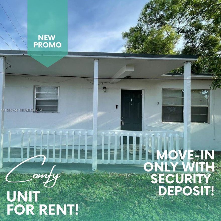 New Pictures Coming Soon! 2bd/1ba Unit in Fort Lauderdale. This is a corner property, lots of yard space and fenced in Driveway. Very comfortable unit, large bedrooms. Washer and Dryer inside Unit. Water and Electricity not included. Pets welcome. *Voucher Progams Welcome*