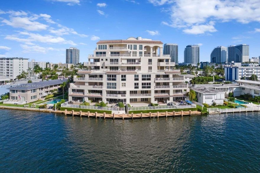 Luxury waterfront living at La Cascade! This expansive very bright 2BR/2.5BA condo offers 2,274 SF with direct Intracoastal views from two private balconies. Fully renovated with custom kitchen featuring Miele appliances, induction cooktop, quartz countertops, and sleek cabinetry. 42" diamond-cut porcelain floors throughout. Split floor plan with spacious bedrooms, custom built-in closets, new spa-style baths with glass enclosures, full laundry room with service entry. Impact glass throughout. Boutique gated building with gym, heated pool, lush gardens, boat dock, garage parking (2 spots), and coded entry. Just steps to Fort Lauderdale Beach, dining, and shops. Rare, refined living on the water.