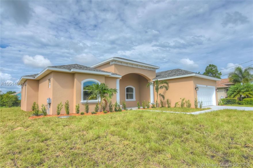 :This listing is for a BRAND NEW HOME built from the ground up! Be among the first to preview this FULLY UPGRADED, BEAUTIFUL, NEVER BEFORE SEEN/LIVED IN PROPERTY! LUXURY from start to finish! This SPACIOUS 4/3 home features an ideal layout, EXQUISITE WOOD-LIKE TILE, 10 FT COFFERED CEILINGS & JAW-DROPPING box + crown moldings throughout. STUNNING KITCHEN w/ island + wet bar, GRANITE countertop, and SS appliances. HUGE MASTER SUITE with his/hers closet & CRYSTAL CHANDELIERS. Master Bath features his/hers vanities, frameless shower, and GORGEOUS garden tub. Open FORMAL LIVING ROOM & FORMAL DINING ROOM + Separate FAMILY ROOM. All guest bedrooms are SPACIOUS with plenty of closet space. BACKYARD features a large LENAI, spacious front PORCH, and upgraded LANDSCAPING. YOU DO NOT WANT TO MISS OUT!