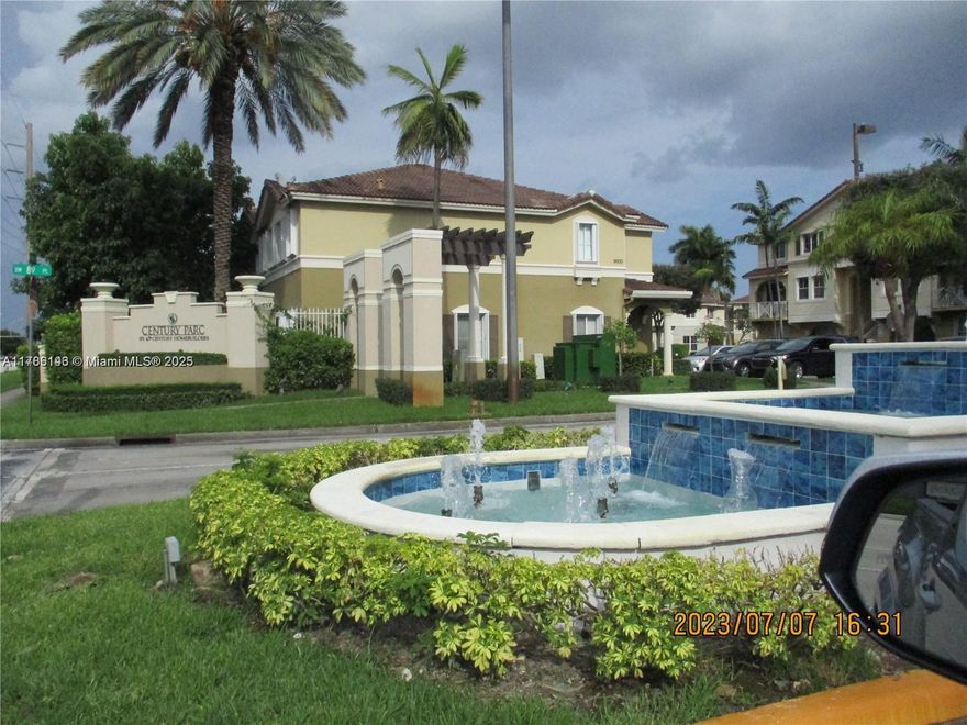 Great apartment at the CENTURY PARK CONDOS. THE FIRST FLOOR IS A PLUS. Spacious 3 Bed / 2.5 Bath condo. Tile throughout with an excellent floor plan. Open kitchen, Washer & Dryer in the unit. Community pool. Great location. Please submit an offer along with W2, full credit report, Copy of Del, Police report, last 3 months' pay stubs, and Proof of income. Please request a showing. IT NEEDS ASSOCIATION APPROVAL. FIRST MONTH RENT LAST , AND SEC DEP REQUIRED TO MOVE IN.