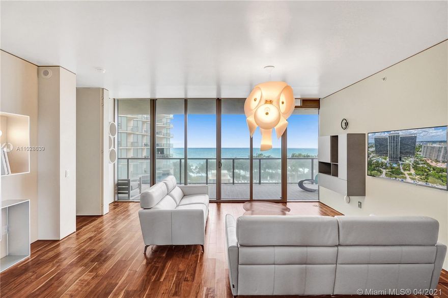 4BED+DEN/4 FULL BATHS - ONE OF A KIND LUXURIOUS AND MODERN FLOW THROUGH OCEANFRONT RESIDENCE AT THE FIVE STAR ST REGIS BAL HABROUR WITH BREATHTAKING, UNOBSTRUCTED DIRECT OCEAN, INTRACOASTAL AND CITY VIEWS. THE PROFESSIONALLY DECORATED UNIT FEATURES: PRIVATE ELEVATOR AND FOYER, TROPICAL ACACIA WOOD FLOOR, FINE CONTEMPORARY FURNITURE. BEACH SERVICE, POOLS, JACUZZI, SPA, RESTAURANTS, GYM, PRIVATE CONCIERGE, KIDS ROOM, SPACIOUS TERRITORRY. Right across the street from Bal Harhour Shops.