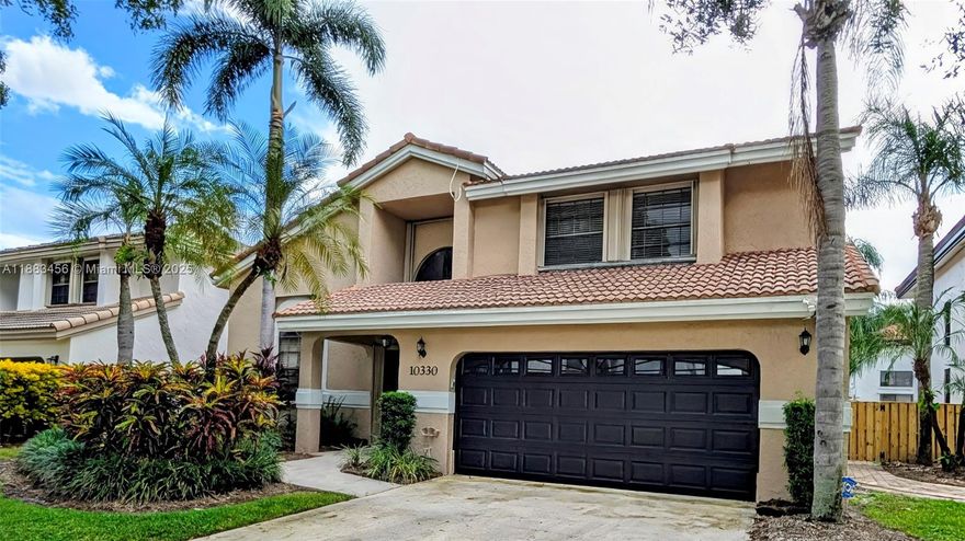 Amazing Two-Story Home consisting of 4-bedroom, 2.5-baths located in the desirable Fountain Springs community of Plantation. Partially Furnished or Unfurnished. This spacious residence of 2,403 Sq.Ft. under A/C features a large first floor with living, dining, and family rooms. The master suite includes a walk-in closet and is located on the 1st floor. Fenced backyard patio with fresh landscaping, 1-car garage, laundry room, driveway and street parking. Amenities include clubhouse, swimming pool, tennis and basketball courts, a playground, and walking/biking trails. There is also a community kitchen in the clubhouse and a business center. Convenient access to shopping, dining & schools. Walking distance to Deicke Park. Great Location. Schedule your showing today.