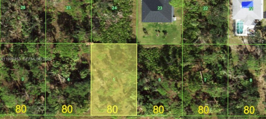 Build your dream home on this residential vacant lot located in Port Charlotte. Zoned for single-family use and
situated on a paved road with easy access to main roads, shopping, dining, schools, and nearby beaches. This lot
offers a great opportunity for investors or buyers looking to build in a growing area of Southwest Florida. No HOA.
Buyer to verify zoning, utilities, environmental conditions, and building requirements with Charlotte County.