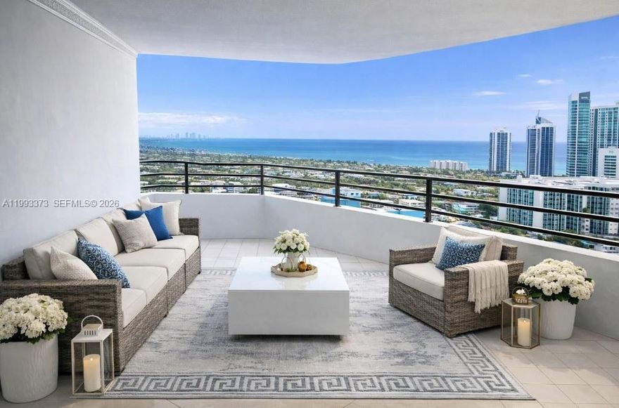 Rare opportunity to own a high-floor corner residence with panoramic Intracoastal, ocean, and skyline views — now offered at an exceptional value of $399,000.

This spacious 3-bedroom, 2-bath residence offers approximately 1,560 sq ft of interior living space, featuring an open layout, floor-to-ceiling natural light, and sweeping water views from every angle. Positioned on the 22nd floor, this unit captures breathtaking sunrises and coastal scenery that define South Florida living.

The residence is move-in ready with tile flooring throughout, updated kitchen with granite countertops, and generous living and dining areas ideal for both everyday living and entertaining. The split-bedroom layout provides privacy, while the expansive primary suite offers comfort and functionality with ample closet space.

Located within the highly desirable Olympus Condominium, a waterfront community set across three private islands, residents enjoy resort-style amenities including marina with dock access, pool, fitness center, sauna, tennis courts, and 24-hour security.

Investor-friendly with leasing flexibility (minimum 6 months, twice per year), making this an excellent opportunity for both end-users and income-focused buyers.

With limited inventory at this price point for a high-floor corner unit with true water views, this property is competitively positioned for immediate interest.

Schedule your private showing today — opportunities like this do not last.