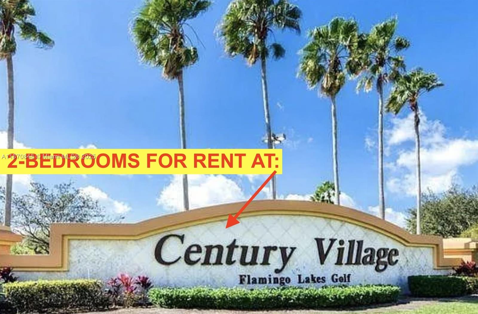 Offering For Rent this 2-bedroom, 2-bathroom condo unit with 1,044 Sq.Ft. at Century Village, one of the best 55+ communities to live in Pembroke Pines.
While living here as a resident, you will have access to a state-of-the-art gym and a clubhouse filled with many amenities and activities: indoor and outdoor pools, social rooms, a variety of clubs and classes, events, a bus system conveniently transports residents around the area and to key facilities. Additional features include a theater, movies, ballrooms, saunas, tennis, billiards, cafe, golf.
* This gated community is centrally located, close to shopping centers, malls, restaurants, expressways, hospitals, and parks.
* Century Village is a +55 community. No pets allowed, only service animals with the required documentation.