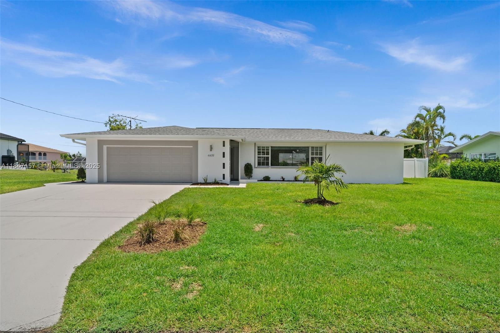 Beautifully renovated Gulf Access pool home on an oversized .34-acre lot with 110 feet of waterfront and quick boating access to the river, beaches, and Gulf. Features include a composite dock with 10,000 lb lift, electric hurricane shutters, and a travertine lanai with a pool and walkway to the water. Inside, enjoy a bright, modern layout with quartz waterfall countertops, walk-in pantry, wine fridge, and new stainless appliances. The primary suite offers lanai access, walk-in closet, and a spa-like bath. Three guest bedrooms and three full baths, including a pool bath. Move-in ready and ideally located in one of Cape Coral’s most desirable neighborhoods.
