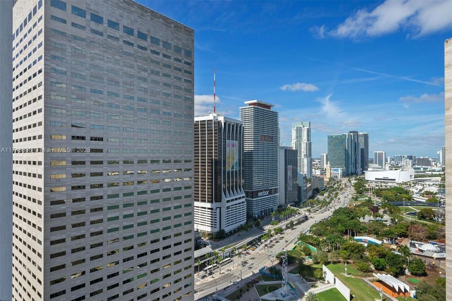 This One Miami West offers breathtaking views of the Miami skyline, Miami Arena, Bayfront Park, the ocean, the bay, and the new iconic Miami Arches. Enjoy premier shopping, dining, and entertainment just steps away, with easy access to grocery stores, the Metromover, and more. The building boasts top-tier amenities, including two swimming pools, a sundeck, two gyms, a doorman, 24-hour security, covered parking, an onsite convenience store, and two renowned restaurants. Recent upgrades include a fully remodeled pool deck and elevator, Inside, the unit features granite countertops and impact windows. Currently rented until June 2025, it is being sold as-is with the lease. Easy to show with 48 hours' notice—don't miss out!