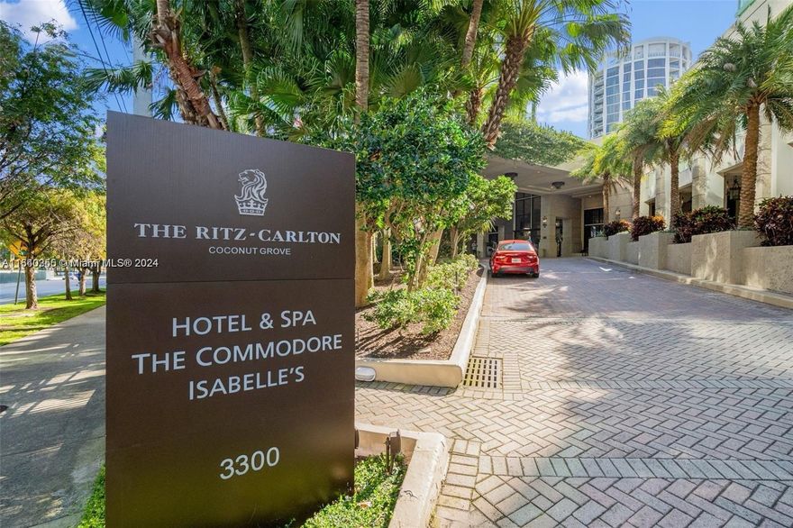 Live at the Ritz-Carlton Coconut Grove one of Miami's most prestigious neighborhoods. Offering a luxurious and indulgent lifestyle. This unit boasts stunning views of the Miami skyline and Biscayne Bay. Enjoy access to world class amenities, valet parking, a state of the art fitness center, a lavish spa offering rejuvenating treatments, and an attended sparkling swimming pool including towel service and pool side bar. Enjoy fine dining at Isabelle the hotel restaurant or dine in your unit with concierge room service. Live music and cocktails at Commodore lounge, access to a vibrant cultural scene with art galleries, theaters, and upscale restaurants and boutiques. Walk to Dinner key marina and Regatta harbor both close by to access your boat and all the excitement of trendy Coconut Grove.