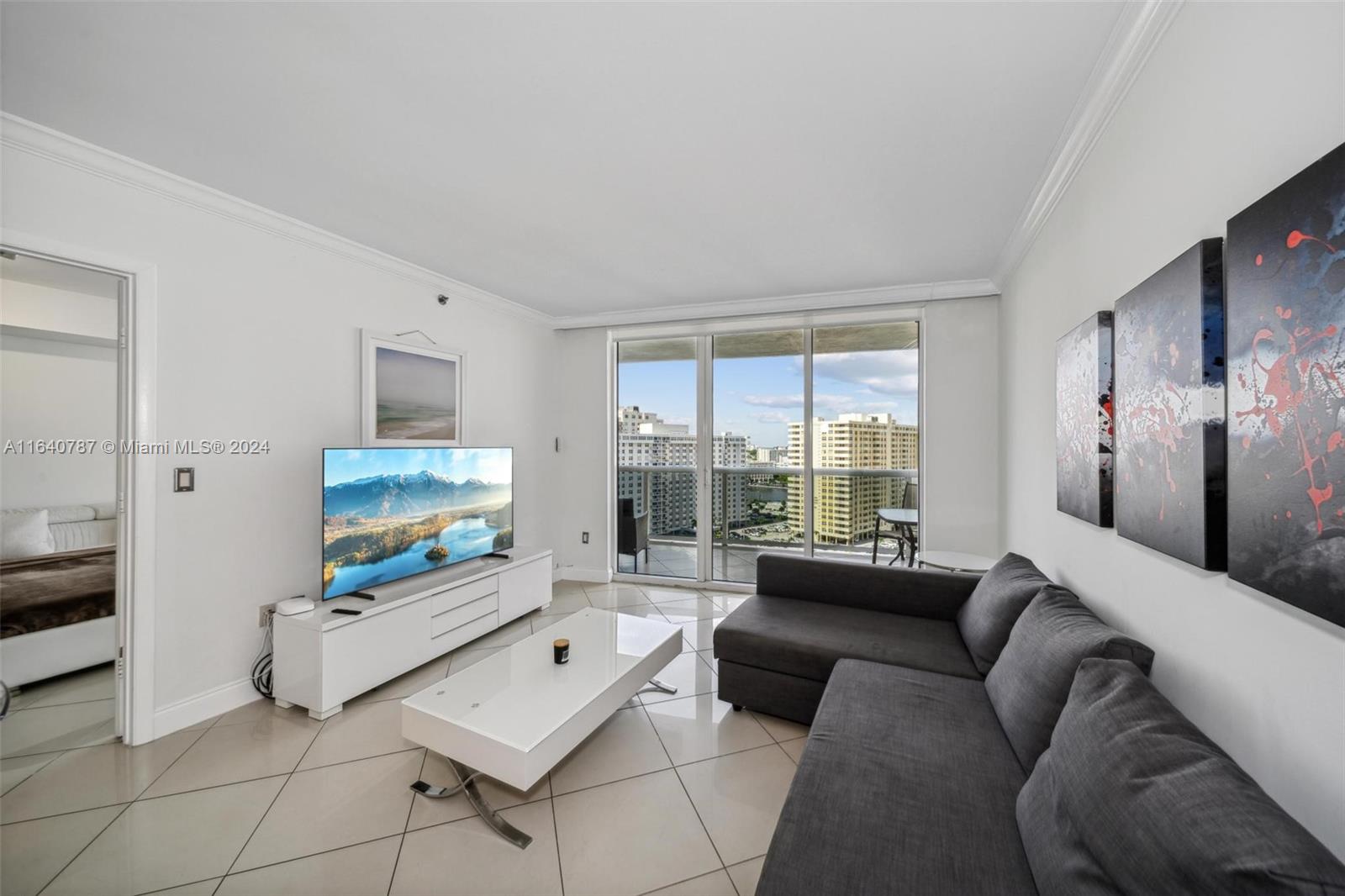 Rental Property at 1800 S Ocean Dr 1406, Hallandale Beach, Broward County, Florida - Bedrooms: 2 
Bathrooms: 1  - $4,300 MO.