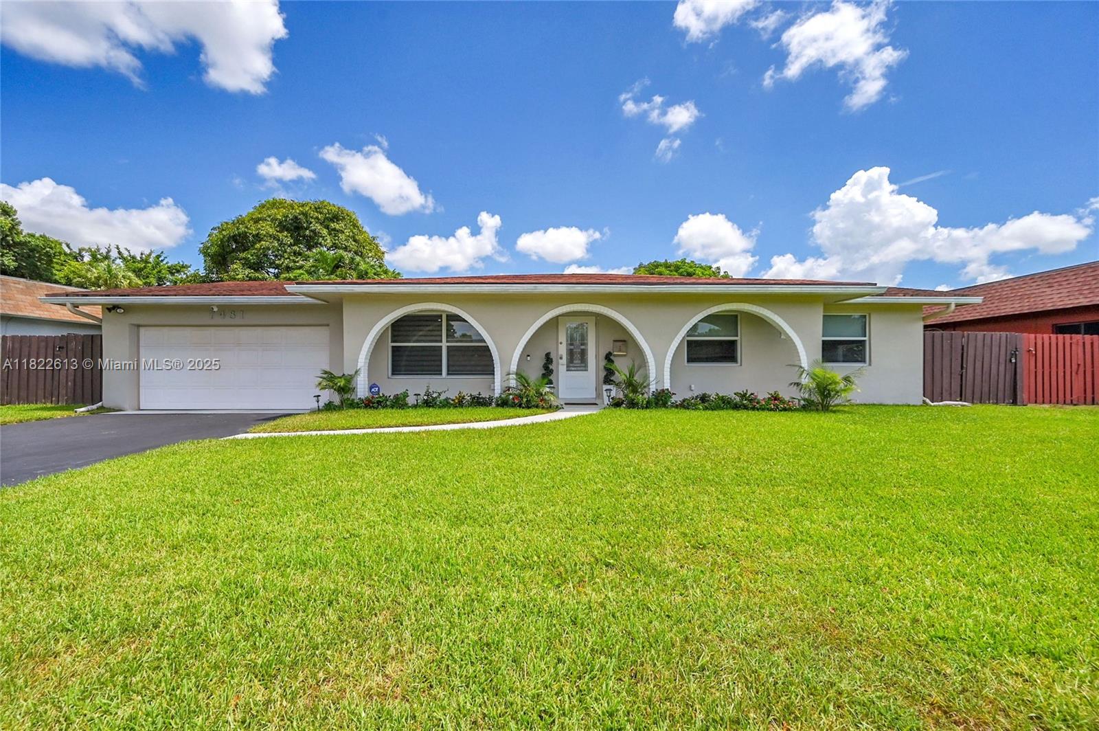 One of Plantation’s best! Come see this beautifully updated 3-bedroom, 2.5-bath (half is a cabana bathroom) one story single family home. 2 car garage. NO HOA! Primary bathroom boasts a spa-inspired bath with double vanities, oversized tile, a soaking tub, and walk-in shower. The open-concept layout features a spacious, expanded kitchen with beautiful finishes. Incredible backyard that has a screened in patio. Saltwater pool with NEW pool heater, newer pump and filter. Fully fenced with double gate allowing boat storage. Impact windows and doors throughout, tankless water heater, and lots of built in cabinetry. Other stylish upgrades throughout. Prime location providing easy access to many south Florida areas such as Miami and Fort Lauderdale. Truly move in ready!