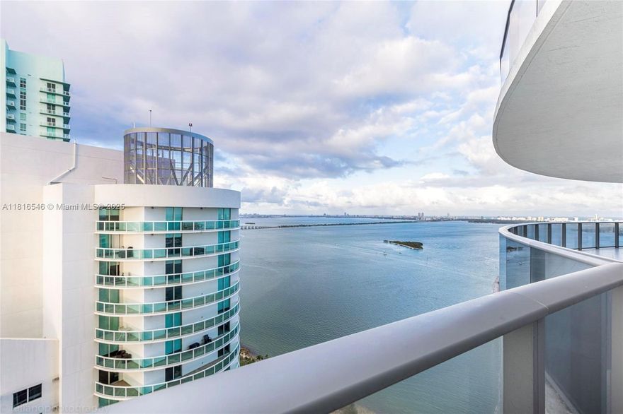 Stunning 2 Bed + Den / 3 Bath condo with upscale finishes and unique upgrades. The den can function as a third bedroom. Enjoy a spacious balcony with partial bay views, plus a private elevator and foyer. Located in the rapidly growing Edgewater area, just 5 minutes from Downtown Miami and the Design District. This luxury residence offers resort-style amenities including 2 pools (sunrise/sunset), hot tub, spa, gym, yoga, BBQ area, theater, kids playroom, business center, game room, and more.