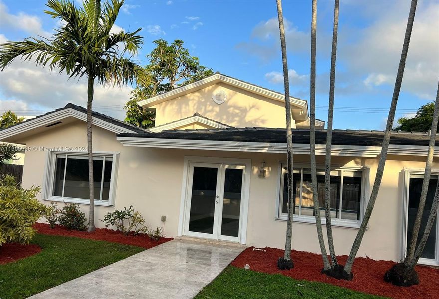 Lovely family house in a child friendly street, with bright open spaces and master bedroom on the second floor. All doors are impact glass and windows have accordion shutters. New roof, newer A/C and brand-new kids’ bathrooms. Large backyard with updated pool and plenty of space to entertain. Walk to school, Village Green, Community Center and shops. Vacant and easy to show.