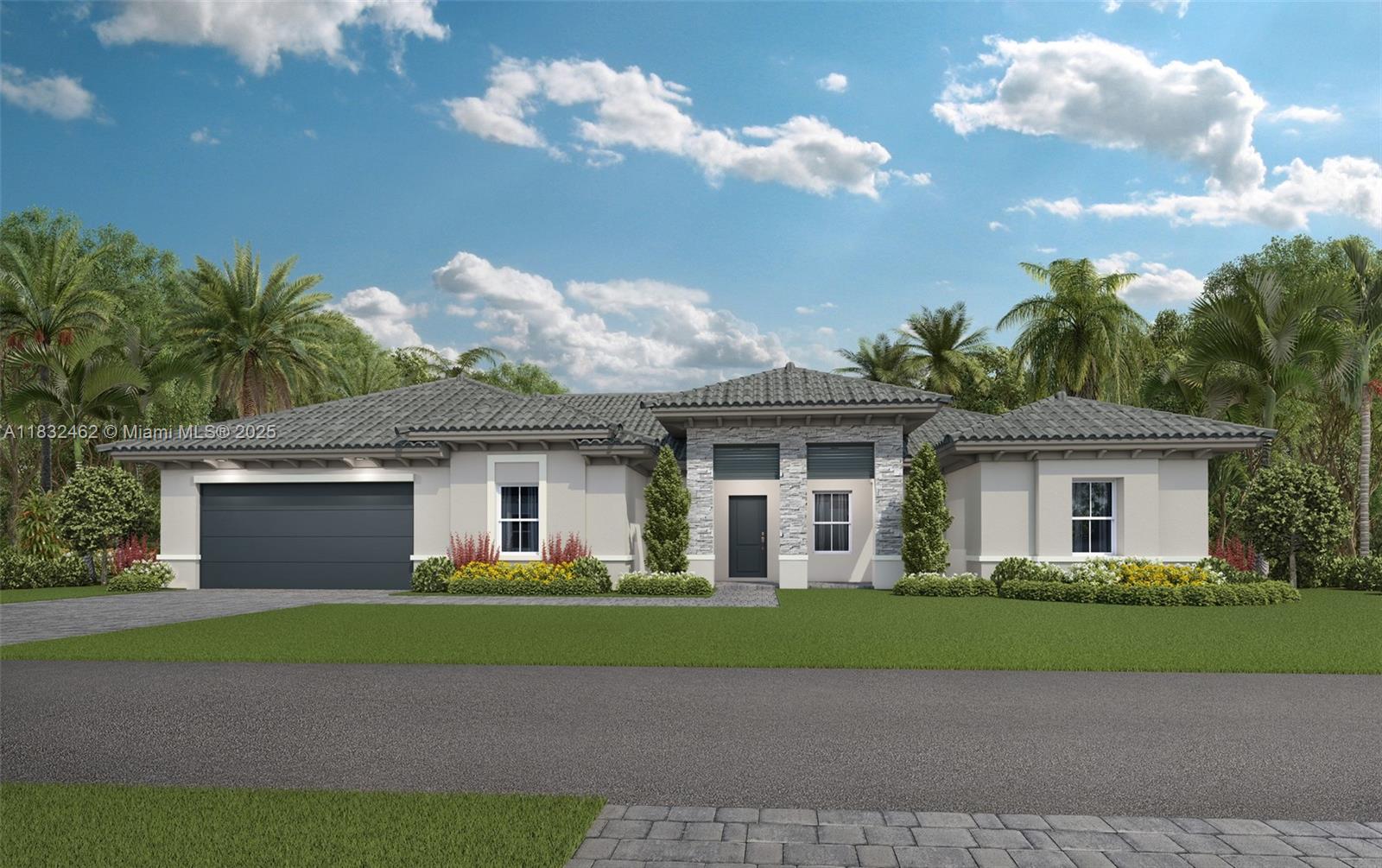This spacious single-level home features an open-concept design from the moment residents enter into the foyer. An inviting and spacious living and dining area allow for ample spaces to entertain loved ones, while a family room and kitchen share a footprint to help make multitasking a breeze. A covered terrace offers outdoor entertainment. The owner's suite is located opposite three secondary bedrooms, plus an additional bedroom with walk-in closet and bathroom is privately situated away from all other bedrooms.