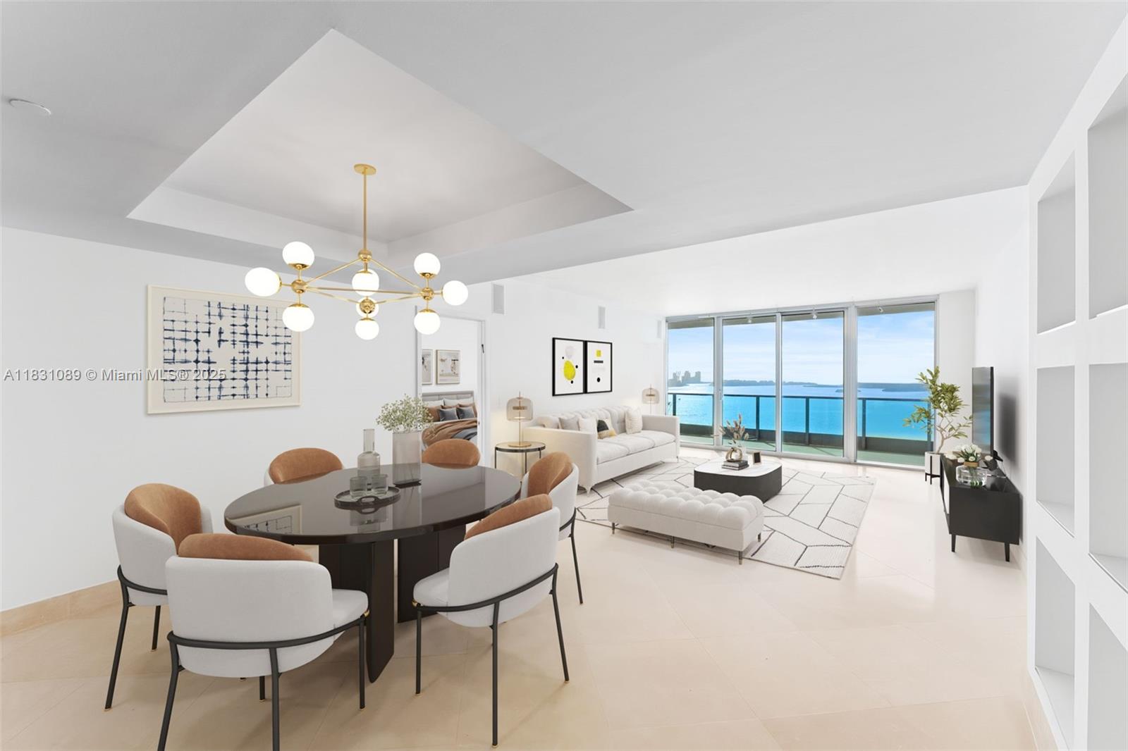 Welcome to an unparalleled luxury living experience in Jade at Brickell, a premier waterfront tower loaded with breathtaking views of Biscayne Bay and Miami Skyline. Gourmet kitchen featuring Sub-zero, Miele appliances and Italian wood cabinetry. The unit features a private elevator foyer, and a spacious open-concept living area with elegant marble flooring. Residents of Jade at Brickell enjoy world-class amenities, including a state-of-the-art fitness center overlooking the bay, an infinity pool with cabanas and towel service, spa facilities with sauna and steam room, and rooftop sky lounge. Unit includes one assigned and one valet parking space #316 & a storage unit.
Seller paying 3 year special assessment 2025-2026-2027 included in $4,706.65 monthly HOA payment