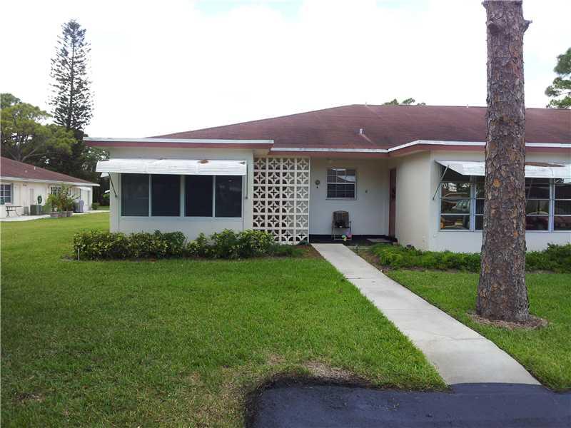Beautifully remodeled Furnished 2/2 CORNER att'd Villa in active 55+ community. Mobility accessible. Brand new European kitchen cabinets, new appliance package & granite counter tops & glass backsplash. New Bath Vanities with new lighting & fixtures. Flo or tiles throughout home including the Florida enclosed room (can be used as 3rd room). Large closet space & extras storage. Enjoy clubhouse amenities: POOL, TENNIS, etc. Close to shopping, restaurants & minutes to trendy Downtown & Beach! Also for Sale.