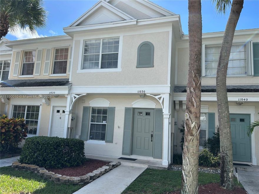 Beautiful 2BR/2.5BA townhouse in a quiet, well-maintained community! Features two master suites upstairs, half-bath downstairs. Screened patio with a storage room. Newer appliances. Brand new stove and dishwasher. Freshly painted. Water heater and dryer with natural gas. Walking distance to Pool and spa, tennis, basketball and volleyball courts and playground.  Prime location, near Sawgrass Mills Mall, hospitals, and easy access to Sawgrass Expressway (869). No commercial vehicles.