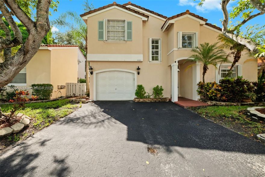 JUST REDUCED! OWNER MOTIVATED!! Call it HOME! Renovated 3/2.5 in a quiet cul-de-sac at Sorbet Coconut Creek. Completely remodeled eat-in kitchen with new appliances, quartz countertop, and custom-made cabinets. Remodeled modern bathrooms! Master bath with his & hers sinks, second floor with Jack & Jill bathroom. Nest thermostat, smart sprinkler system controlled by your phone. Front yard landscaping is maintained by the association. The master bedroom faces a fully fenced yard designed for relaxation. Accordion shutters in the windows and hurricane-proof doors. Walking distance to schools, parks, shopping, and in an A-rated school district. Minutes to Sawgrass Expressway and Turnpike. Low association fee, no HOA approval needed.