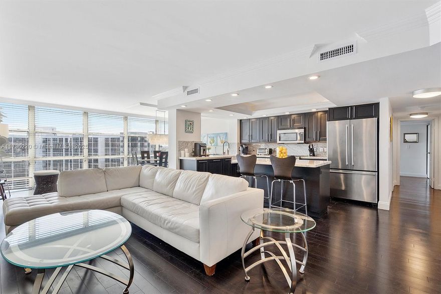 Just reduced! Dream penthouse. This beautiful, furnished condo offers 2 beds, 2 baths with breathtaking southeast views of the Intracoastal. Can be rented immediately after purchase! Min 3 months once a year. Immerse yourself in luxury with an upgraded kitchen featuring marble countertops and stainless steel appliances. Elegant wood floors throughout the unit. The modern bathrooms boast marble finishes, frameless glass showers, and built-out walk-in closets. Enjoy the abundant natural light through the floor-to-ceiling windows. Monthy maintenance covers water, cable, and internet. Indulge in amenities like the gym, pool, tennis courts, and club room. Perfectly located minutes from the beach, Gulfstream Casino, Aventura mall and FLL Airport. Don't miss this spectacular opportunity!