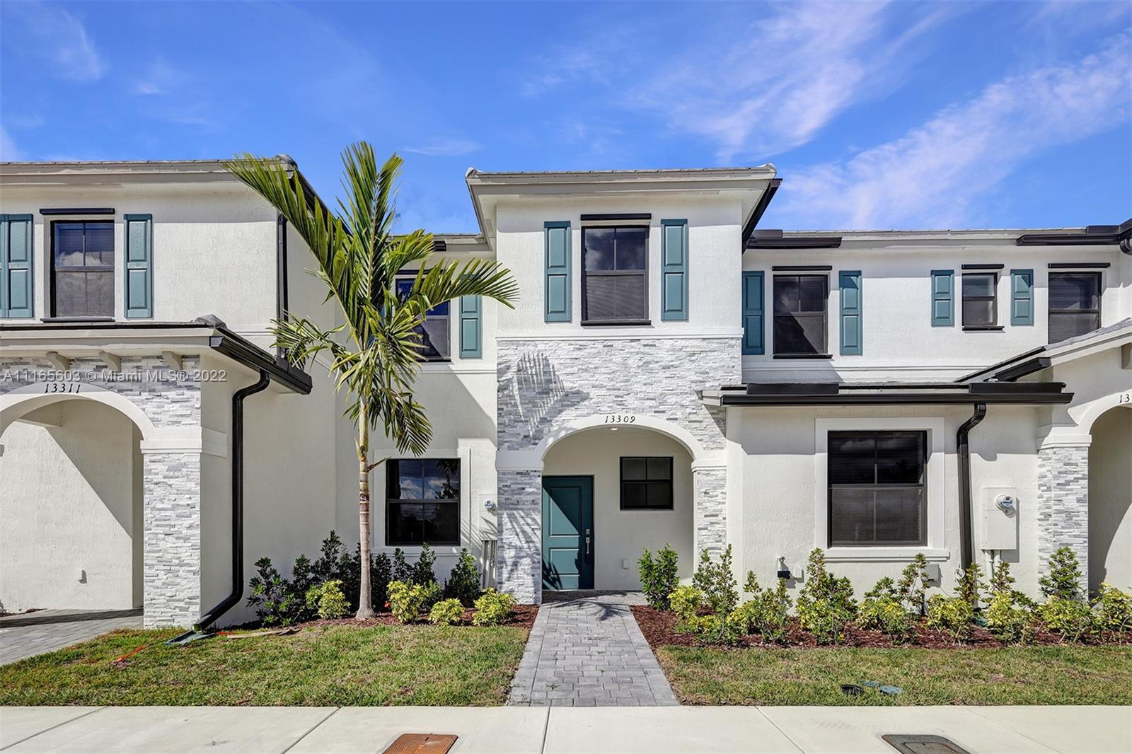 Get ready to move in to this stunning newly built home in Pine Vista! This two-level townhome features 3 beds, 2.5 baths, the main room has its bath inside. With a spacious kitchen featuring stainless steel appliances, 36 inch cabinets & quartz counter tops; it’s just waiting for someone to start cooking! Fully carpeted floors. It has a private patio closed with a wooden fence. It was built in 2021 at the end of the year to be specific delivered in November 2021 almost entering 2022, it is a Smart Home everything can be controlled with your mobile phone, 2 levels fully carpeted, living room & dining room & laundry area, all appliances brand new without any use. It has central air that can be controlled from your phone, spacious closet. Fall in love with this beauty today!