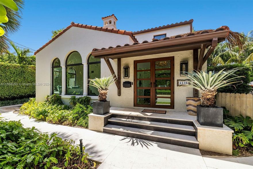 Beautifully renovated Mediterranean style home in the heart of Miami Beach. This exquisite residence combines charm with modern luxury. Featuring a gourmet kitchen with top of the line appliances, large island perfect for entertaining, spacious bedrooms, magnificent fully renovated bathrooms, master suite with private balcony. Outside, enjoy a tranquil Oasis with sparkling pool, spacious patio, custom built in Barbecue and lush landscaping.
Located in a prime area with easy access to Miami Beach's finest dining , shopping and entertainment as well as nearby pristine beaches. Experience elegance and comfort in this Mediterranean gem!
* No Saturday showings