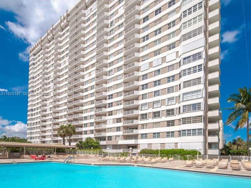 Partial Ocean View from this beautiful furnished and remodeled unit Huge master suite with walk-in closet, wood flooring throughout, open kitchen. This property offers an enclosed den that serves as a versatile second room. Amenities include: Restaurants, two pools, pool snack bar, gym, tennis court, marina, beauty salon, and more.