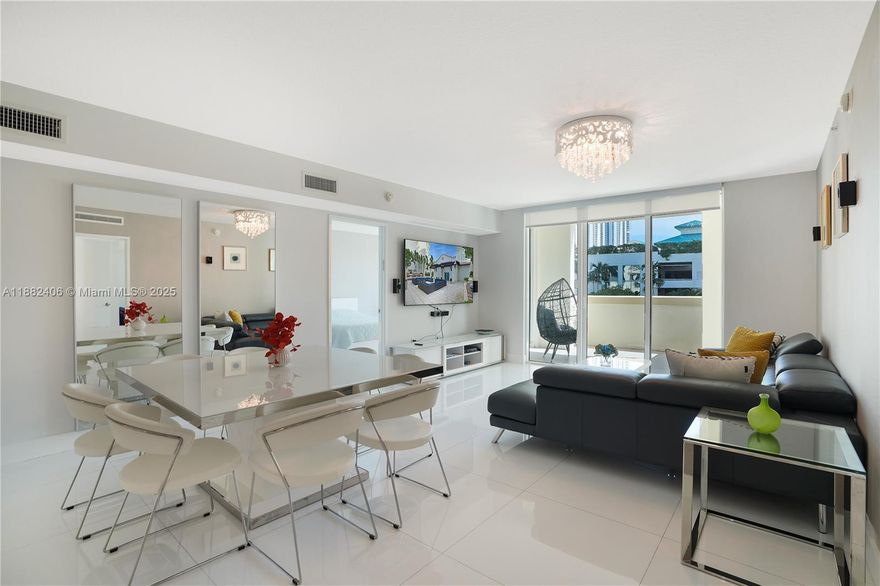 Be treated by water views from every corner of this bright and spacious residence. The interior features open floor layout and expansive floor-to-ceiling windows that bring in an abundance of natural light. The kitchen boasts imported countertop, sleek glass back splash, top-tier stainless steel appliances, and glass cook top. You`ll be just steps away from the ocean`s white sandy shores, minutes to Bal Harbor Shops and Aventura Mall. St Tropez Condo offers a host of world-class amenities, including a bay-front pool and sun deck adorned with daybeds and lounge chairs to bask in Florida sun. An outdoor entertainment and barbecue areas cater to those who relish the outdoors. The state-of-the-art wellness center boasts cutting-edge workout equipment, complemented by spa and sauna rooms.