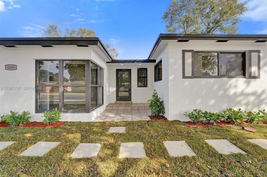 This beautifully updated home is truly move-in ready, filled with fresh, modern finishes throughout. Step into a peaceful retreat featuring a large private backyard, a screened-in pool, and tranquil lake views—privacy enjoyed by only a select few homes in the community. Almost everything here is new or remodeled, including a Brand New Roof!  New impact windows and doors create a calm, quiet sanctuary inside. Enjoy the new tile flooring throughout and a total remodel of both bathrooms and  kitchen, including all new kitchen appliances. The property includes a true 3-bedroom layout plus a versatile 4th room ideal for a bedroom, home office, or in-law suite. Freshly painted interior and exterior. All new landscaping, sprinkler system, and driveways. Must see in person to truly appreciate!