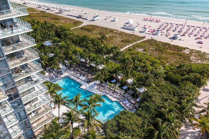 The W South Beach is the most exclusive resort living you could ask for.  Wake up to spectacular sunrises over the Atlantic or wind down to scenic sunsets. World renowned 5 star condo hotel where design, music and culture meet contemporary living.  This is a rarely-available 2 bedroom / 2 bathroom southeast corner unit with unobstructed panoramic ocean, beach and city views. 
Mr. Chow offers gourmet dinning on site. Bliss Spa and fitness, outdoor tennis and basketball courts, exclusive beach club, personalized concierge services. 
Unit can be rented through hotel rental program or privately, daily, weekly, monthly or yearly. 
CASH SALES
On site concierge to tend to all your needs.