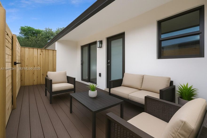 Never been lived in, this new rental residence is located at 1119 West Las Olas Boulevard, nestled in the quaint neighborhood of Sailboat Bend, Fort Lauderdale, FL. This one-bedroom, one-bathroom home has been meticulously renovated to offer a modern and luxurious living experience. The property features a generous 200 sq/ft patio enclosed by a stunning wood fence, adding warmth and a touch of rustic charm while ensuring privacy for enjoying skyline views. Inside, built-in closets maximize space, complemented by a layout that is both clean and spacious. The residence is equipped with central air conditioning and security cameras, ensuring comfort and peace of mind year-round. This property stands out with its never-lived-in freshness, delivering a brand-new feel in every corner. The vibrant location places you within walking distance of charming shops and restaurants, and just a short distance from the scenic New River. Street and assigned parking add to the convenience of this desirable rental opportunity. Experience modern living in a home that harmonizes elegance and location. There are 4 available, starting at $2300 per month.