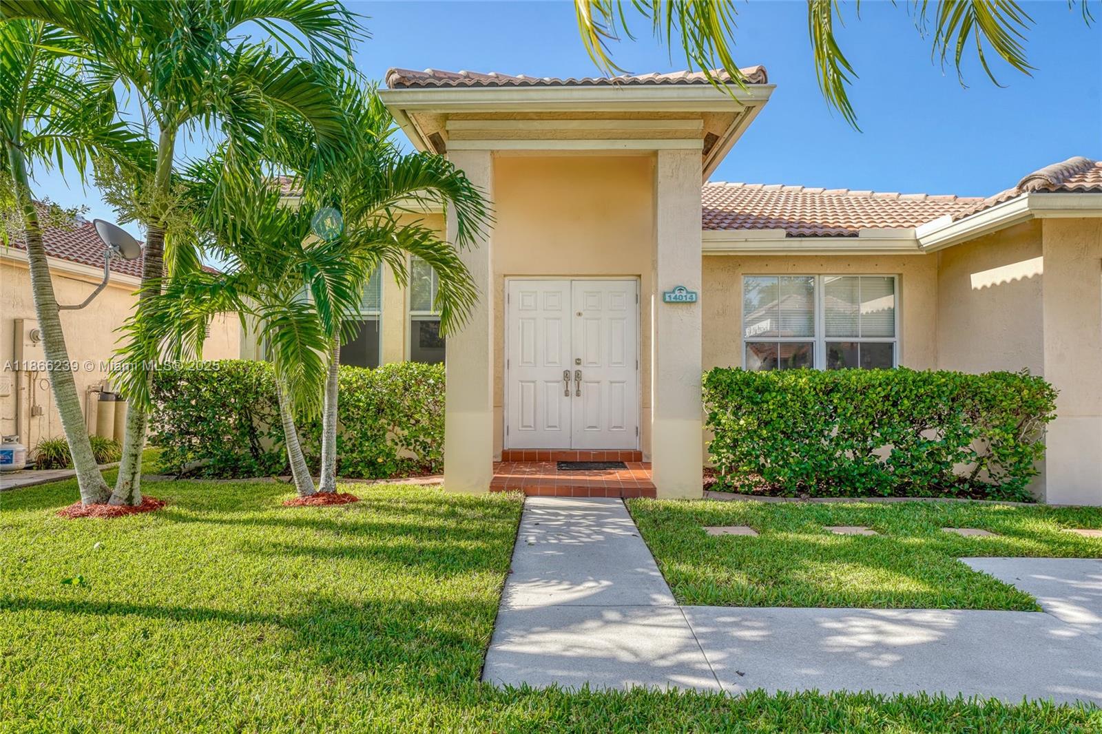 Located in the gated community of Poinciana Parc, this 3-bedroom, 2-bath home has been built and well maintained by the original owner. The floor plan includes a sitting room, formal dining room, and separate living room, all with high ceilings and a bright interior. Recent updates include a 2021 A/C system and tankless water heater. The exterior features a private POOL and fenced backyard. Gated Community with a 24-hour guarded entrance, proximity to I-75, I-595, Davie schools, and Sawgrass Mills. HOA covers front lawn maintenance.
