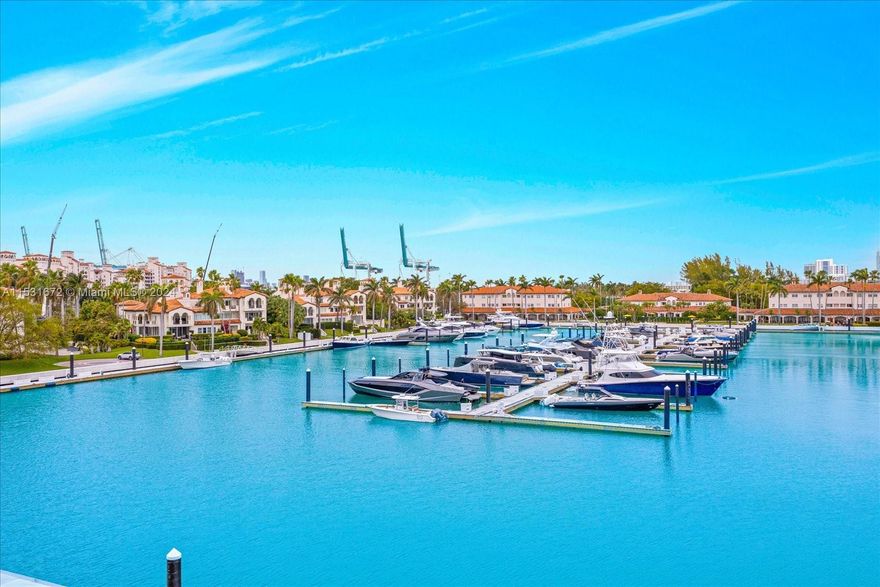 Step into this beautiful flow through Penthouse on Fisher Island. Featuring 1,847 sq ft interior, 2 bedrooms, 2.5 baths, high ceilings, marble floors, top of the line appliances, impact glass doors and many more features. Enjoy captivating views of the Fisher Island Marina, Miami downtown skyline and golf course from the expansive double terrace. Live the epitome of Fisher Island luxury in this exceptional residence.