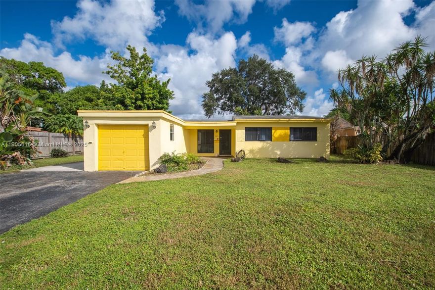 Amazing opportunity to own this enchanting ranch-style pool home in Miramar! This 4-bed, 2-bath residence perfectly blends comfort and indoor-outdoor living. The remodeled kitchen opens to bright living areas with effortless flow for entertaining. Step into the enclosed patio overlooking the sparkling pool—an inviting space for gatherings and dining under the stars. Enjoy the hand-crafted brick grill and the spacious fenced yard with room for play, gardening, or even a putting green. The layout offers flexibility for family, guests, or a home office. Includes a car garage for extra storage or for conversion. Ideally located near major highways, Hard Rock Stadium, shopping, dining, and parks. This charming oasis is where lasting memories are made—schedule your private showing today!