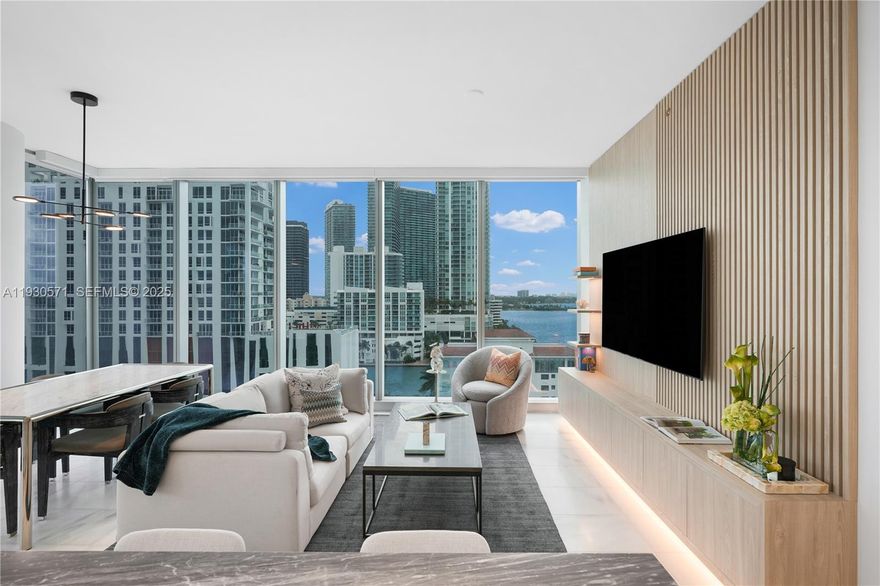 Experience the epitome of Edgewater living at Missoni Baia #1006. This 2 bedroom, 2 bath condo spans 1229 sq ft, boasting stunning 180-degree views from its 10th-floor location. Revel in luxury with marble floors, 10-ft windows, and a sleek Italkraft kitchen with WOLF/SUBZERO appliances. Be the first to embrace this Miami gem, offering resort-style amenities like 3 pools, tennis court, theater, Pet Salon, and a fitness gym. Live the trendiest lifestyle in the heart of Miami at Missoni Baia