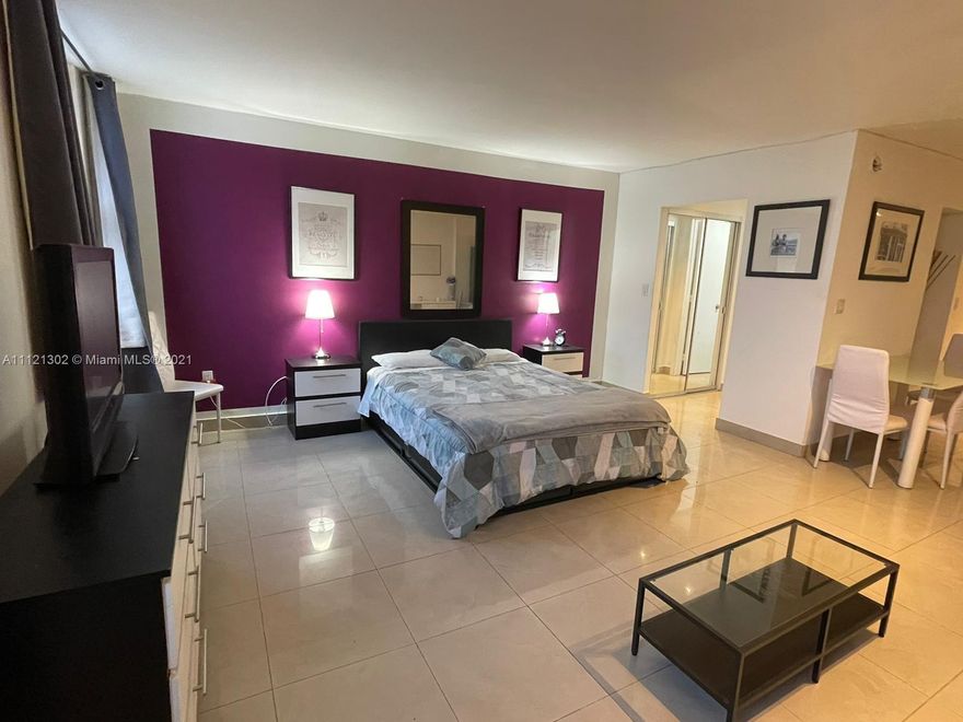 Fully furnished studio apartment in the heart of Miami Beach, close to the restaurants, shops and walking distance to the beach. water, Laundry facility in building. No pets allowed,No subleasing or short term rentals allowed.